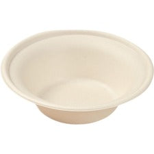 Genuine Joe Disposable Bowls - Breakroom, Office - Disposable - White, Natural - Sugarcane Body - 20 / Carton