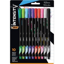 Intensity Porous Point Pen, Stick, Extra-fine 0.4 Mm, Assorted Ink And Barrel Colors, 10/pack