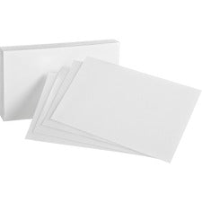 Oxford Plain Index Cards - 4" x 6" - 85 lb Basis Weight - 500 / Bundle