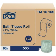 Universal Bath Tissue, Septic Safe, 2-ply, White, 500 Sheets/roll, 96 Rolls/carton