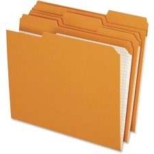 Double-ply Reinforced Top Tab Colored File Folders, 1/3-cut Tabs: Assorted, Letter Size, 0.75" Expansion, Orange, 100/box