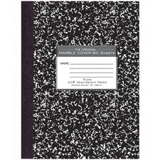 Roaring Spring Signature Collection Unruled Oversized Hard Cover Composition Book - 80 Sheets - 160 Pages - Plain - Sewn/Tapebound - Red Margin - 20 lb Basis Weight - 75 g/m&#178; Grammage - 10 1/4" x 7 7/8" - 0.50" x 7.9" x 10.3" - White Paper - 1 Each