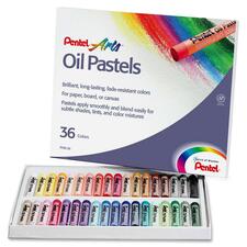 Oil Pastel Set With Carrying Case, 36 Assorted Colors, 0.38 Dia X 2.38", 36/pack