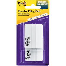 Lined Tabs, 1/5-cut, White, 2" Wide, 50/pack