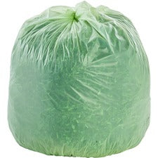 Ecosafe-6400 Bags, 64 Gal, 0.85 Mil, 48" X 60", Green, 30/box