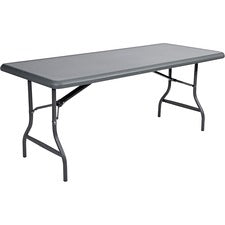 Indestructable Industrial Folding Table, Rectangular Top, 1,200 Lb Capacity, 72w X 30d X 29h, Charcoal