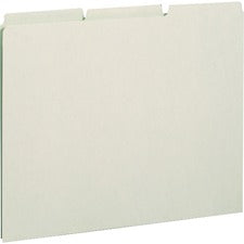 Recycled Blank Top Tab File Guides, 1/3-cut Top Tab, Blank, 8.5 X 11, Green, 100/box