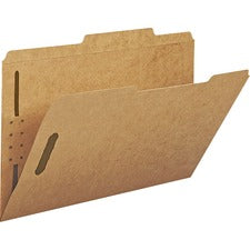 Top Tab Fastener Folders, Guide-height 2/5-cut Tabs, 0.75" Expansion, 2 Fasteners, Legal Size, 11-pt Kraft, 50/box