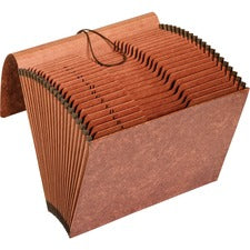 Heavy-duty Expanding File With Reinforced Flap, 21 Sections, Elastic Cord Closure, 1/3-cut Tabs, Letter Size, Redrope