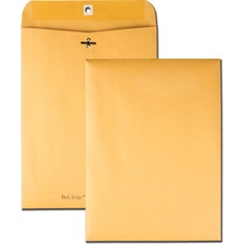 Park Ridge Kraft Clasp Envelope, #90, Square Flap, Clasp/gummed Closure, 9 X 12, Brown Kraft, 100/box