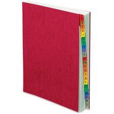 Expanding Desk File, 23 Dividers, Alpha Index, Letter Size, Red Cover