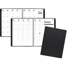 800 Range Weekly/monthly Appointment Book, 11 X 8.25, Black Cover, 12-month (jan To Dec): 2023