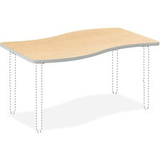 Build Ribbon Shape Table Top, 54w X 30d, Natural Maple