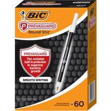 Prevaguard Ballpoint Pen, Stick, Medium 1 Mm, Black Ink/black Barrel, 60/pack