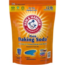 Arm & Hammer Pure Baking Soda - 192 oz (12 lb) - Bag - 4 / Carton