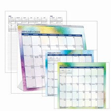 Recycled Cosmos Tent Calendar, Cosmos Artwork, 6 X 6, White/blue/multicolor Sheets, 2023