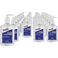 Genuine Joe Hand Sanitizer - Neutral Scent - 8 fl oz (236.6 mL) - Pump Bottle Dispenser - Kill Germs - Hand - Clear - Bio-based - 24 / Carton