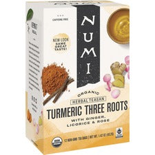 Numi Turmeric Tea Three Roots 1.42 Oz Bag 12/box
