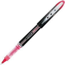 Vision Elite Roller Ball Pen, Stick, Extra-fine 0.5 Mm, Red Ink, Black/red Barrel