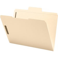 Supertab Reinforced Guide Height Fastener Folders, 11-pt Manila, 0.75" Expansion, 2 Fasteners, Legal Size, Manila, 50/box