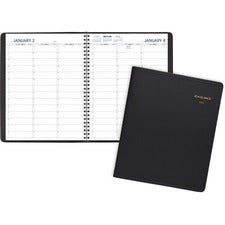 Weekly Appointment Book, 11 X 8.25, Black Cover, 13-month (jan To Jan): 2023 To 2024