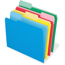 Colored File Folders, 1/3-cut Tabs: Assorted, Letter Size, Assorted Colors, 24/pack