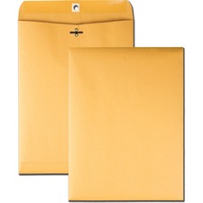 Clasp Envelope, 32 Lb Bond Weight Kraft, #10 1/2, Square Flap, Clasp/gummed Closure, 9 X 12, Brown Kraft, 100/box