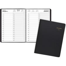 Two-person Group Daily Appointment Book, 11 X 8, Black Cover, 12-month (jan To Dec): 2023