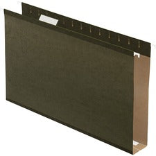 Extra Capacity Reinforced Hanging File Folders With Box Bottom, 2" Capacity, Legal Size, 1/5-cut Tabs, Green, 25/box