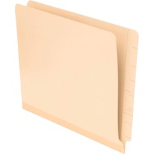 Manila Laminated Spine Shelf File Folders, Straight Tabs, Letter Size, Manila, 100/box