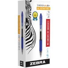 Sarasa Dry Gel X20 Gel Pen, Retractable, Fine 0.5 Mm, Blue Ink, Translucent Blue Barrel, 12/pack