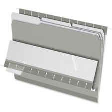 Interior File Folders, 1/3-cut Tabs: Assorted, Letter Size, Gray, 100/box