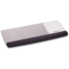 Antimicrobial Gel Mouse Pad/keyboard Wrist Rest Platform, 25.5 X 10.6, Black/silver