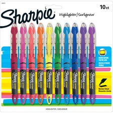 Liquid Pen Style Highlighters, Assorted Ink Colors, Chisel Tip, Assorted Barrel Colors, 10/set