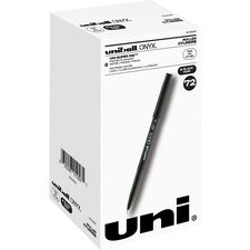 Onyx Roller Ball Pen, Stick, Fine 0.7 Mm, Black Ink, Black Matte Barrel, 72/pack