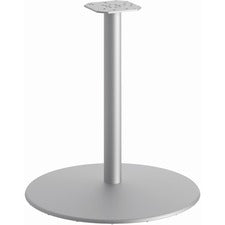 Between Round Disc Base For 30" Table Tops, 27.79" High, Textured Silver