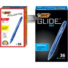 Glide Bold Ballpoint Pen Value Pack, Retractable, Bold 1.6 Mm, Blue Ink, Blue Barrel, 36/pack