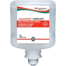 SC Johnson Hand Sanitizer Foam Refill - 33.8 fl oz (1000 mL) - Kill Germs - Hand - Clear - Non-drying, Drip-free, Dye-free, Unscented, Anti-irritant - 6 / Carton