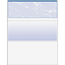Security Business Checks, 11 Features, 8.5 X 11, Blue Marble Top, 500/ream