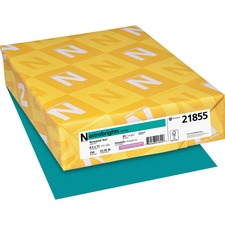 Color Cardstock, 65 Lb Cover Weight, 8.5 X 11, Terrestrial Teal, 250/pack