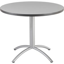 Cafeworks Table, Cafe-height, Round Top, 36" Diameter X 30h, Gray/silver