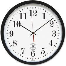 Black Atomic Contemporary Clock, 16.5" Overall Diameter, Black Case, 1 Aa (sold Separately)