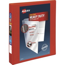 Heavy-duty View Binder With Durahinge And One Touch Ezd Rings, 3 Rings, 1" Capacity, 11 X 8.5, Red