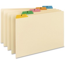 Alphabetic Top Tab Indexed File Guide Set, 1/5-cut Top Tab, A To Z, 8.5 X 14, Manila, 25/set