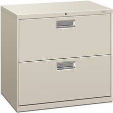 Brigade 600 Series Lateral File, 2 Legal/letter-size File Drawers, Light Gray, 30" X 18" X 28"