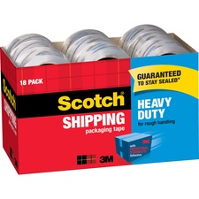 3850 Heavy-duty Packaging Tape Cabinet Pack, 3" Core, 1.88" X 54.6 Yds, Clear, 18/pack