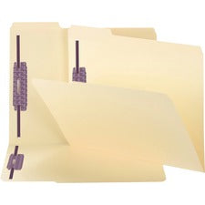 Manila Fastener Folders With Safeshield Coated Fasteners, 0.75" Expansion, 2 Fasteners, Letter Size, Manila Exterior, 50/box