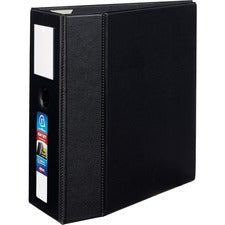 Heavy-duty Non-view Binder, Durahinge, Three Locking One Touch Ezd Rings, Spine Label, Thumb Notch, 5" Cap, 11 X 8.5, Black
