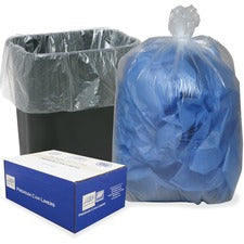 Linear Low-density Can Liners, 16 Gal, 0.6 Mil, 24" X 33", Clear, 25 Bags/roll, 20 Rolls/carton