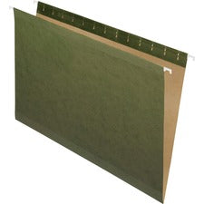 Reinforced Hanging File Folders, Legal Size, Straight Tabs, Standard Green, 25/box